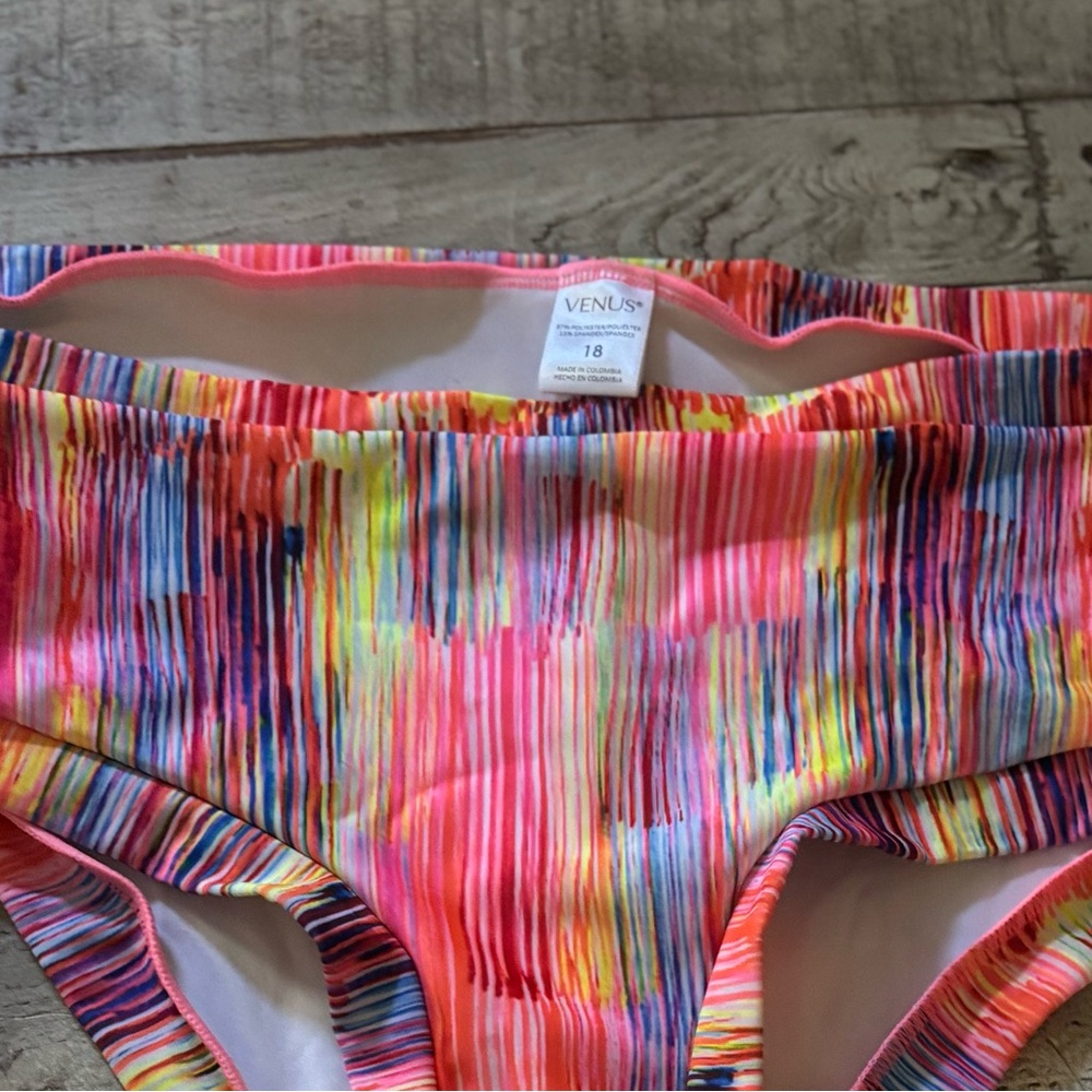 VENUS Multicolor Striped Bikini Bottom